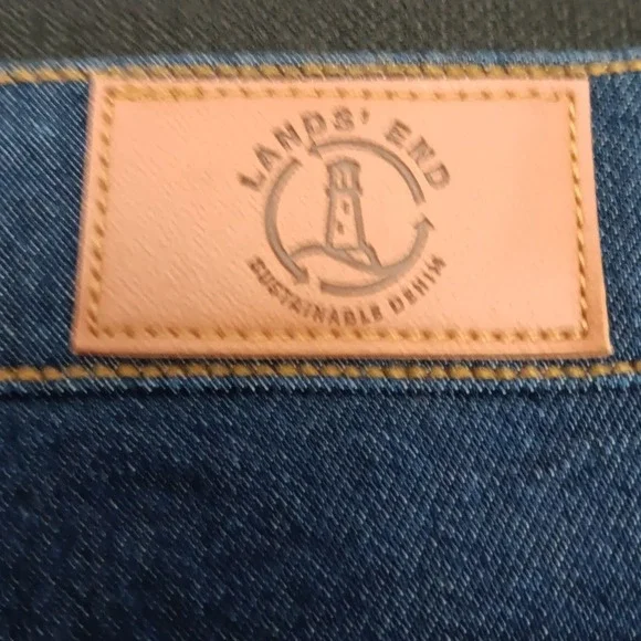 Lands End Women's Dark Wash Bootcut Denim Jeans Blue Mid Rise Size 12 Tall NEW - Picture 13 of 14